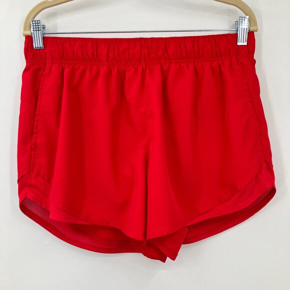 Athletic Works Red Vented Pockets Built In Underwear Lightweight Running Shorts - Picture 1 of 8